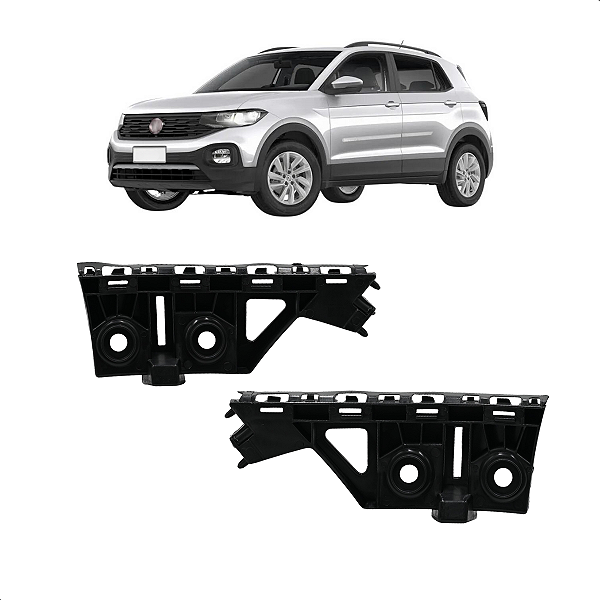 Par Suporte Guia Parachoque Traseiro T-Cross 2019 2020 2021 2022