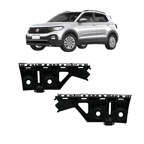 Par Suporte Guia Parachoque Traseiro T-Cross 2019 2020 2021 2022