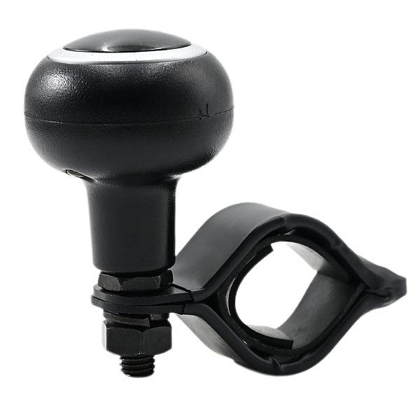 Manopla de Volante Pomo Giratório PCD Empilhadeira Tratores Aro Prata 3,5cm