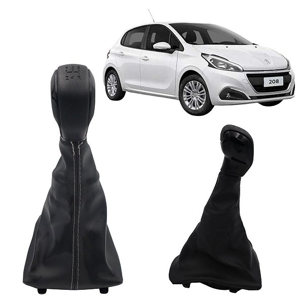 Manopla Bola Coifa Câmbio Peugeot 208 2014 15 16 17 18 19 2020