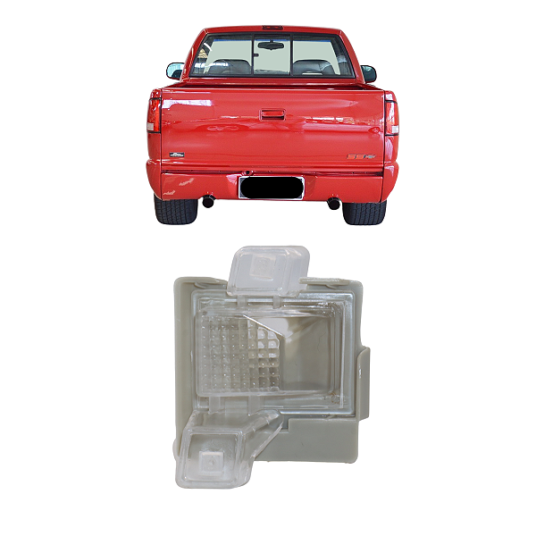 Lanterna Luz de Placa S10 1995 1996 1997 1998 1999 2000 2001 2002 2003 2004 Lado Esquerdo