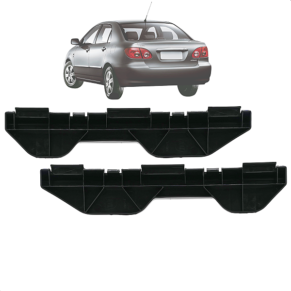 Par Guia Parachoque Traseiro Corolla 2003 2004 2005 06 A 08