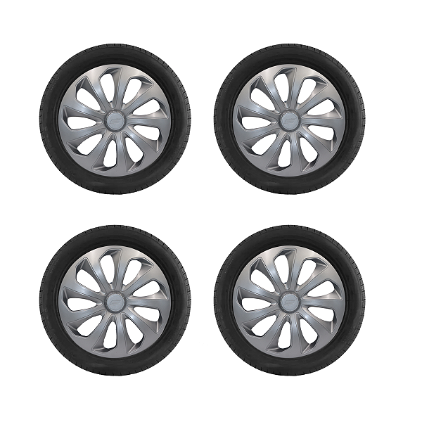 Kit com 4 Calotas Velox Prata