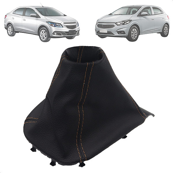 Coifa Câmbio Onix/prisma 2013 A 2019 Preto C/laranja