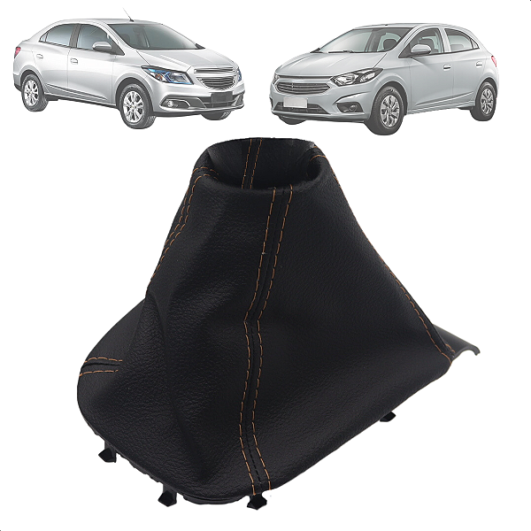 Coifa Câmbio Onix/prisma 2013 A 2019 Preto C/laranja