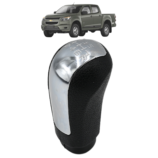 Manopla De Câmbio S10 2012 A 2018 6 Marchas Cromada