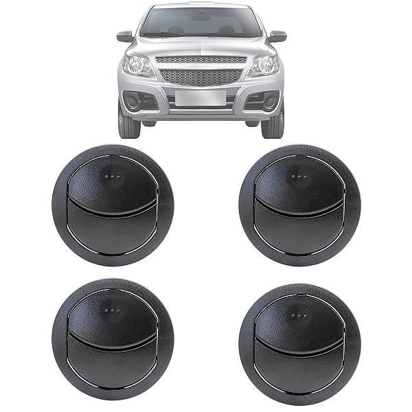 Difusor De Ar Painel Agile/montana 2011 A 2021 Preto Kit 4