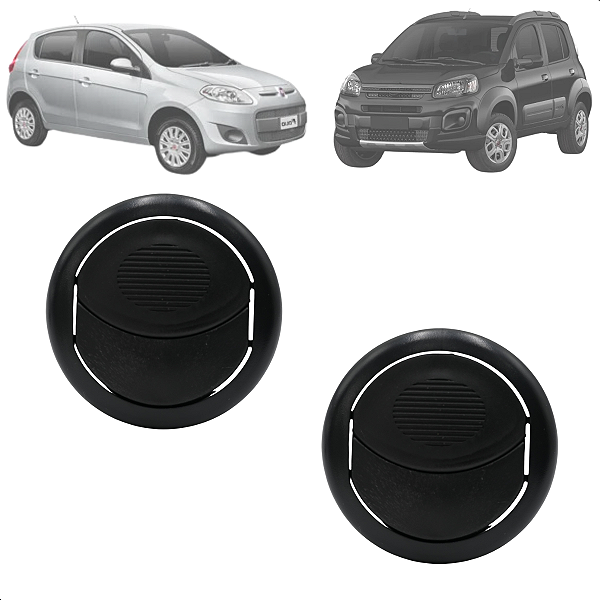 Difusor Kit 2 Saida Ar Lateral Grade Tela Uno 2017 2018 2019