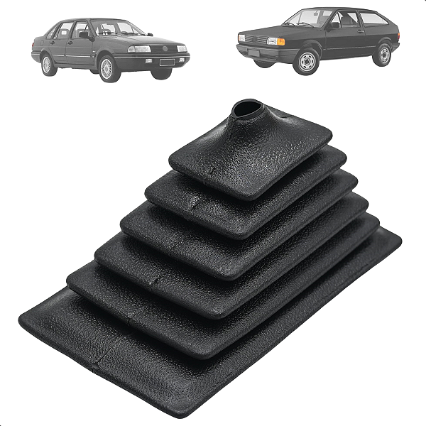 Coifa de Câmbio Sanfonada Gol Voyage Santana G1 Quadrado 88 89 90 91 92 93 94 Preto Emborrachado