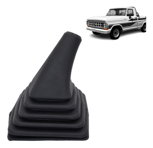 Coifa de Câmbio Sanfonada sem Manopla Ford F-1000 93 94 95 96 97 98 em PVC Preto