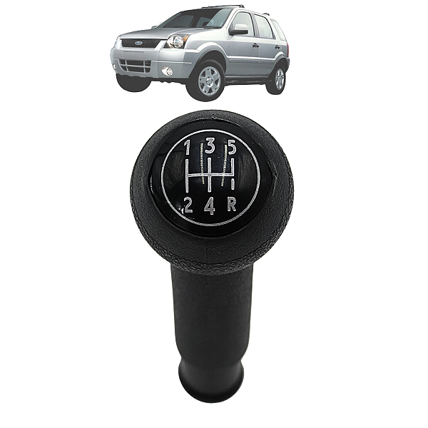 Bola de Câmbio Manopla Ecosport 2003 a 2006 Preto 5 Marchas Ré para Trás