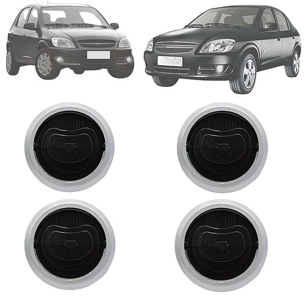 Kit 4 Difusor Grade Telas Saida Do Ar Celta Prisma 2011 2012