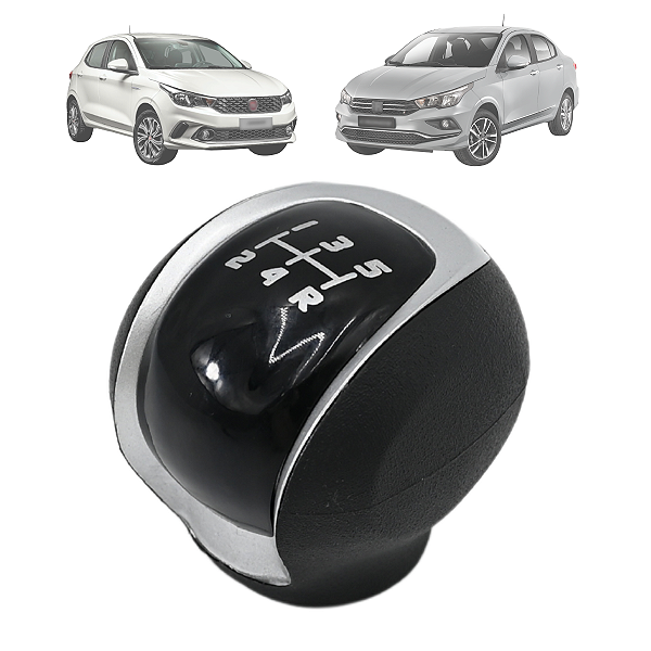 Manopla Bola De Câmbio Argo Cronos 2017 Até 2020 Prata