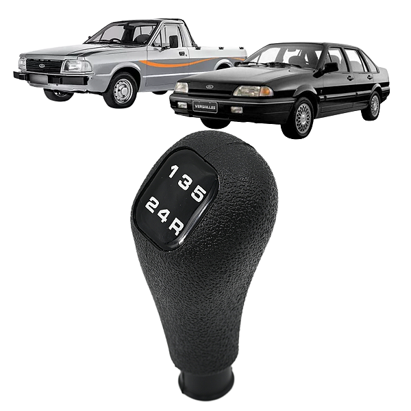 Bola de Câmbio Manopla Pampa Versailles 91 a 96 com 5 Marchas Preto Ré para Trás