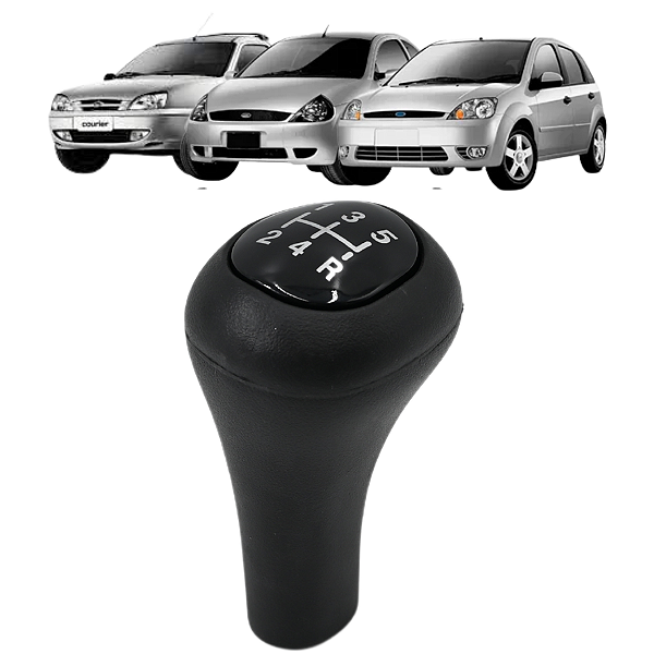 Bola de Câmbio Manopla Ka 97 a 01 Courier 96 a 13 Fiesta Hatch 96 a 07 Fiesta Sedan 01 a 07 Preto