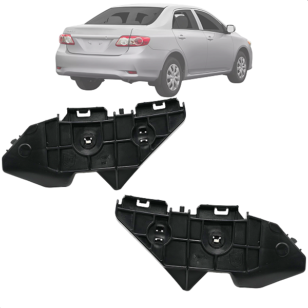 Kit Guia Parachoque Traseiro Pequeno Corolla 2009 10 a 2014