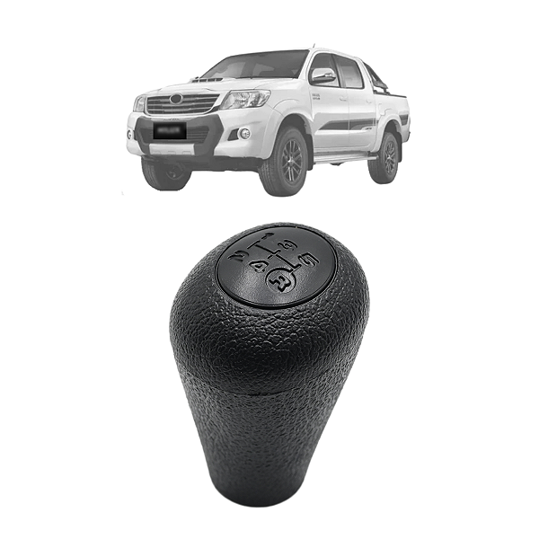 Bola de Câmbio Manopla Hilux 2007 a 2014 com 5 Marchas Ré para Trás Preta