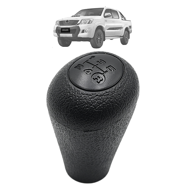 Bola de Câmbio Manopla Hilux 2007 a 2014 com 5 Marchas Ré para Trás Preta