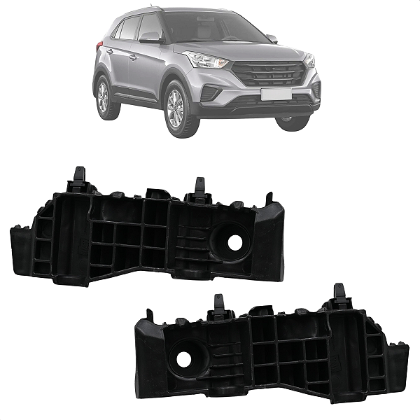 Par Suporte Guia Parachoque Creta 2017 2018 2019 2020 2021 Dianteiro