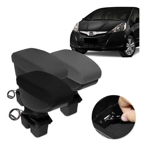 Encosto Descanso Braço Apoio Usb New Fit 2009 2010 A 2014