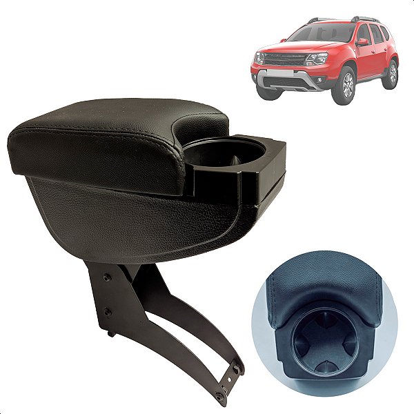 Encosto Descanso de Braço Apoio Duster Oroch 2011 Até 2018 Com Porta copos