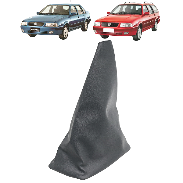 Coifa de Câmbio sem Manopla Santana Quantum 1998 a 2006 Cinza Couro Ecológico com Base