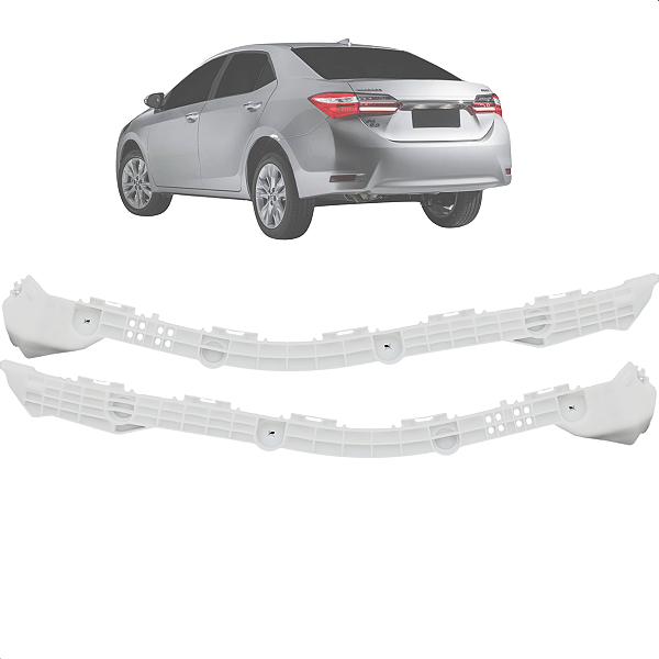 Par Guia Parachoque Traseiro Corolla 2015 2016 2017 2018 2019