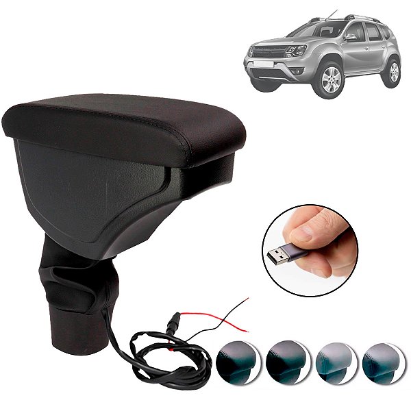 Encosto Descanso De Braço Apoio C/ Usb Duster 2018 2019 2020