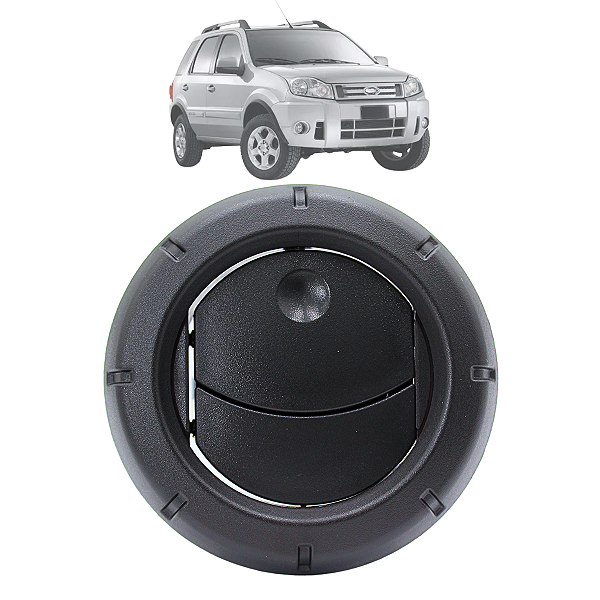 Difusor Saída Ar Painel Ford Ecosport 2008 2009 2010 2011 12 Preto Aro Preto