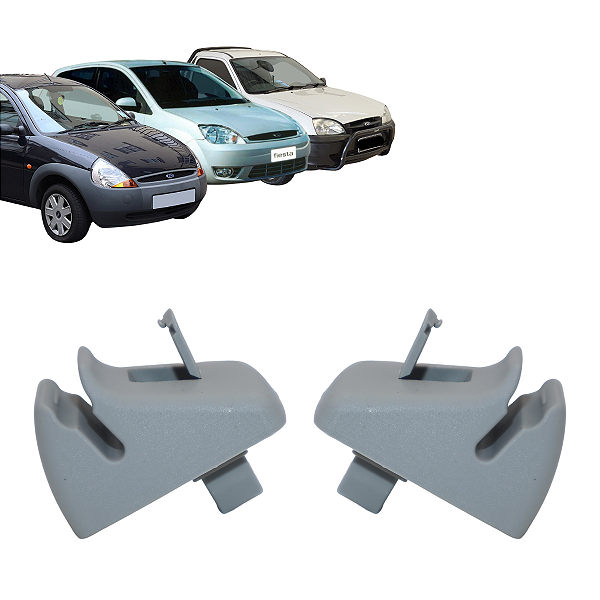 2 Presilha Suporte Quebra Sol Courier Fiesta Hatch Sedan Ka