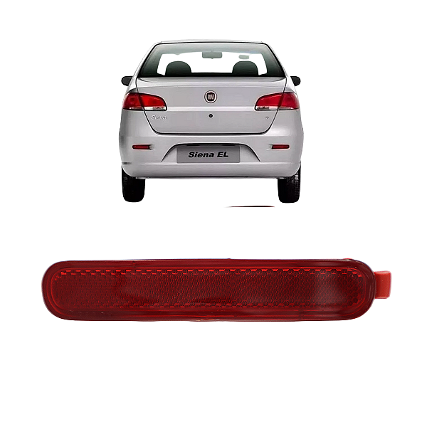 Refletor Parachoque Siena 2001/2014 Palio Weekend 2009/2018 Fiorino 2014/2018