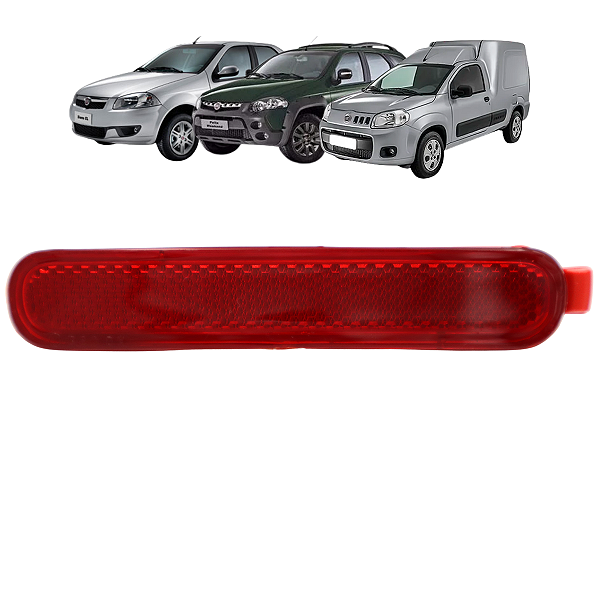 Refletor Parachoque Siena 2001/2014 Palio Weekend 2009/2018 Fiorino 2014/2018