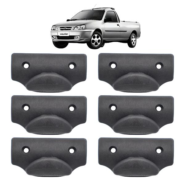 Kit com 6 Ganchos da Caçamba Ford Courier 1997 A 2013