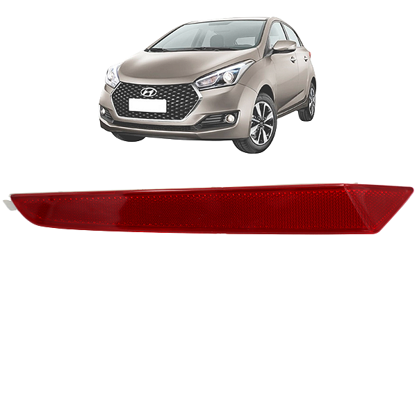 Refletor Parachoque Traseiro HB20 2016 2017 2018 2019 Lado Esquerdo