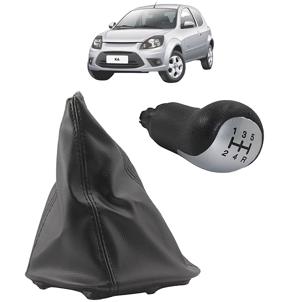Kit Coifa Cambio Bola Manopla Ford Ka 2008 2009 2010 2011 2012 2013