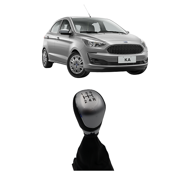 Manopla Bola Coifa Do Cambio Ká 2015 2016 2017 2018 2019 2020 5M Tampa Prata