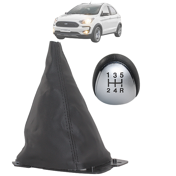 Manopla Bola Coifa Do Cambio Ká 2015 2016 2017 2018 2019 2020 5M Tampa Prata