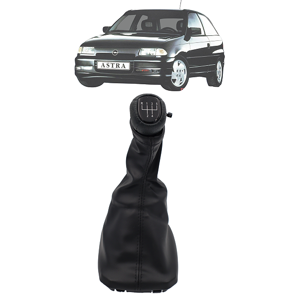 Manopla Coifa Câmbio Astra 1995 1996 5 Marchas Resina Preta