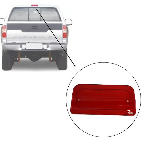 Lente Lanterna Luz Freio Teto Brake Light S10 1995 96 97 98 99 00 01 02 03 04 05 06 07 08 09 10 2011