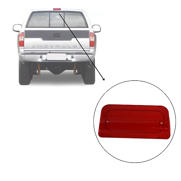 Lente Lanterna Luz Freio Teto Brake Light S10 1995 96 97 98 99 00 01 02 03 04 05 06 07 08 09 10 2011