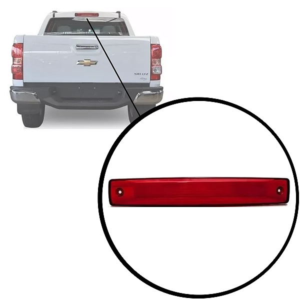Lente Lanterna Luz Freio Teto Break Light Vermelha S10 2012 2013 2014 2015