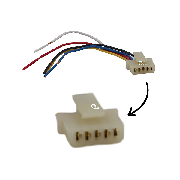 Conector Plug Motor Limpador Parabrisa Volkswagen 5 Vias