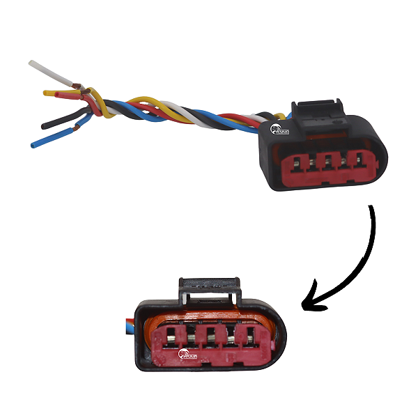 Conector Plug Sensor Fluxo Ar Maf Gol Parati 1.0 16v Turbo