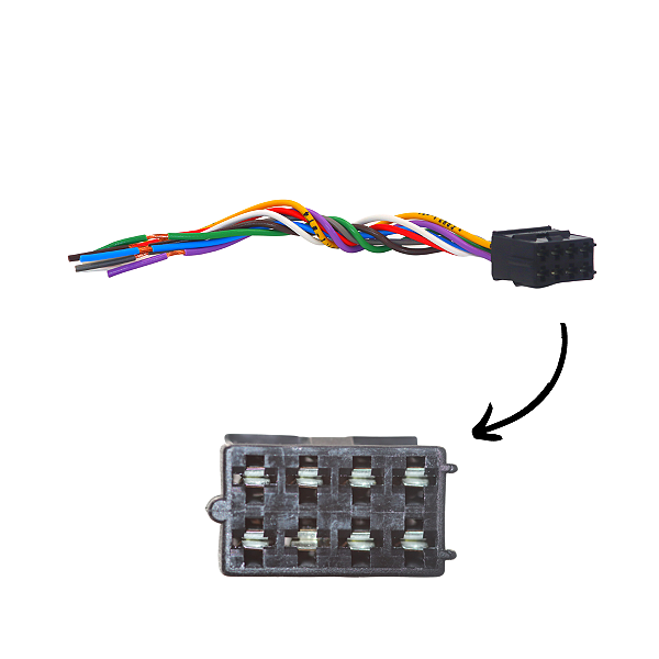 Chicote Retrovisor Elétrico Ford Volkswagen 8 Vias