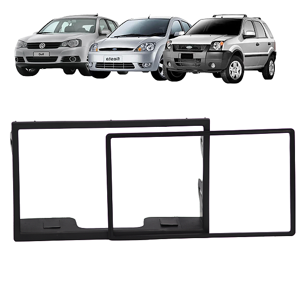 Moldura 2 Din Multimidia Dvd Mp5 Chinês Golf Fox Polo Hatch Sedan SpaceFox CrossFox