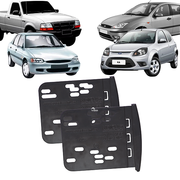 Moldura Painel 2 Din Multimidia Dvd Mp5 Focus Ka Escort F250 Ranger F-350 F-4000