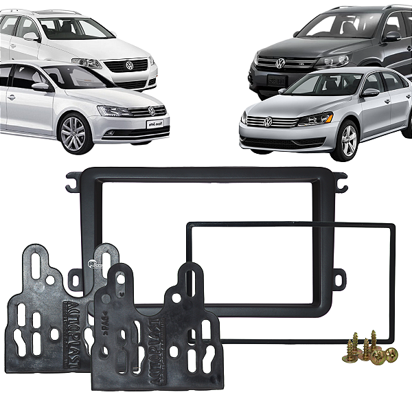 Moldura Painel 2 Din Multimidia Dvd Mp5 Fusca Tiguan Amarok Passat Variant