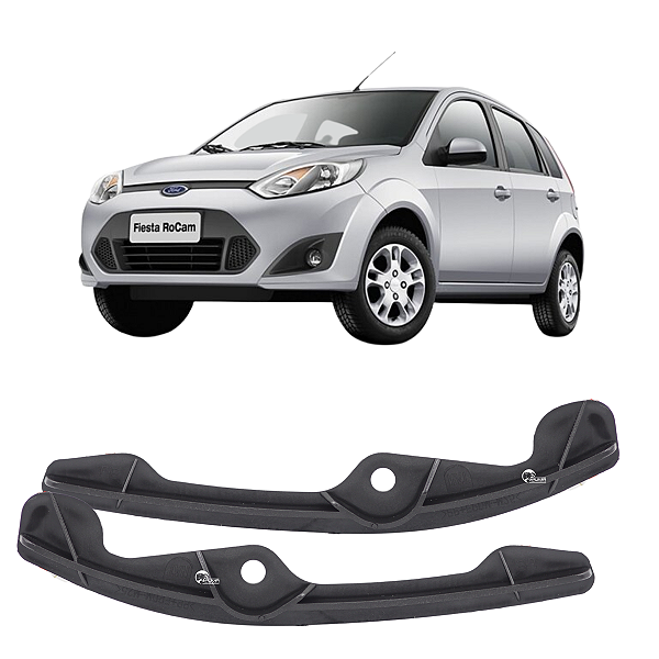 Par Suporte Guia Parachoque Traseiro Fiesta Hatch Rocam 2007 2008 2009 2010 Até 2014
