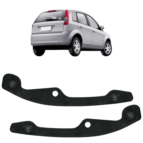 Par Suporte Guia Parachoque Traseiro Fiesta Hatch Rocam 2007 2008 2009 2010 Até 2014