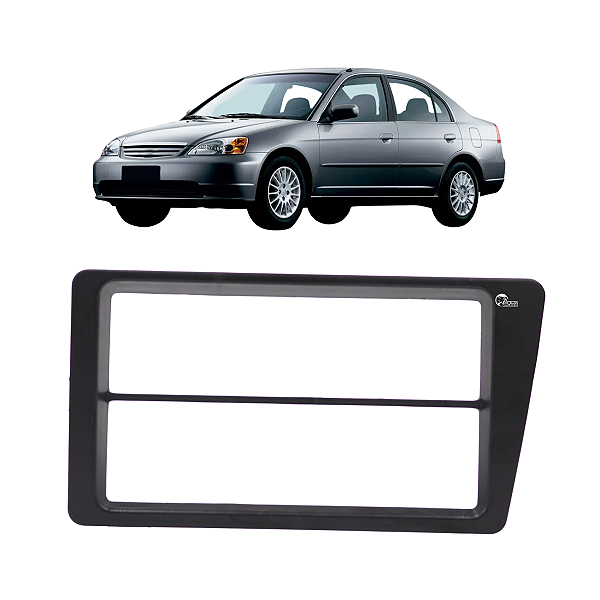 Moldura Painel 2 Din Multimidia Dvd Mp5 Civic 2001 a 2006